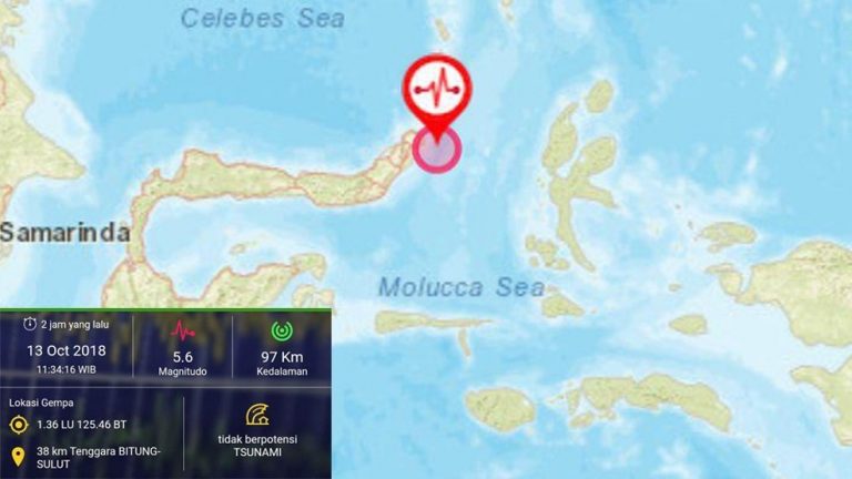 GEMPA M 5,2 Mengguncang Bitung Sulawesi Utara
