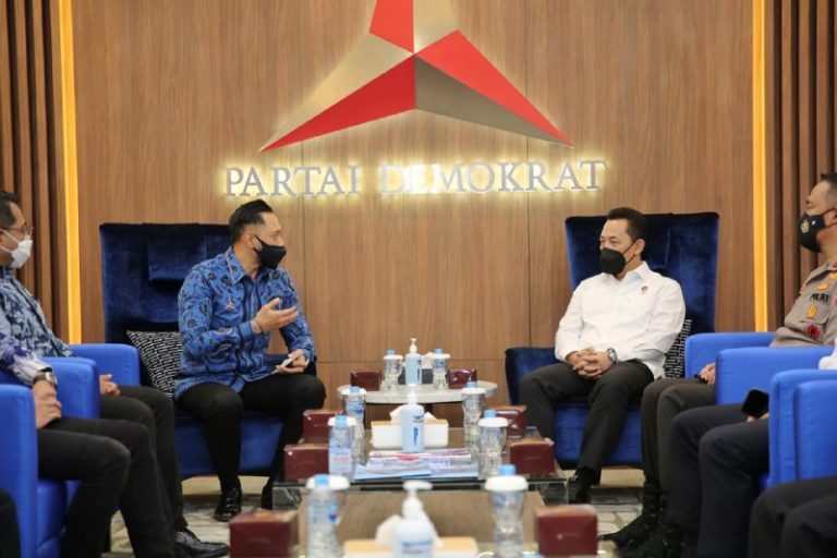Ketum AHY Menerima Kunjungan Komjen Polisi Listyo Sigit