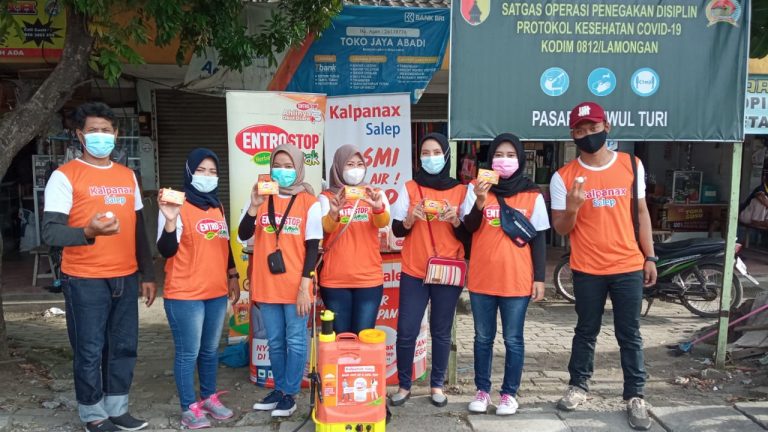 Aksi Kalpanax & Entrostop Semprotkan Disinfektan Cegah Penularan Covid 19 dari Pasar Ke Pasar