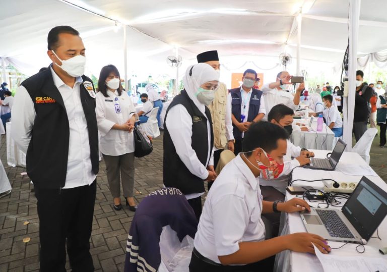 Provinsi Jatim Kejar Herd Imunity Pada HUT RI Ke -76, Menguatkan Bupati/ Walikota Percepat Vaksinasi Pelajar
