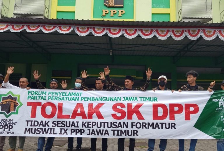 Sayap Partai Blokade Kantor DPW PPP Jatim