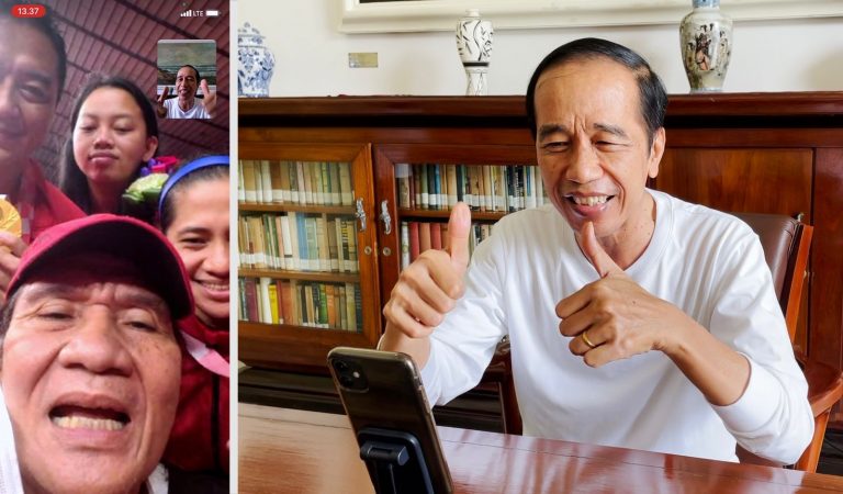 Lewat Video Call, Presiden Jokowi Acungi Jempol atlet Paralimpiade Tokyo 2020