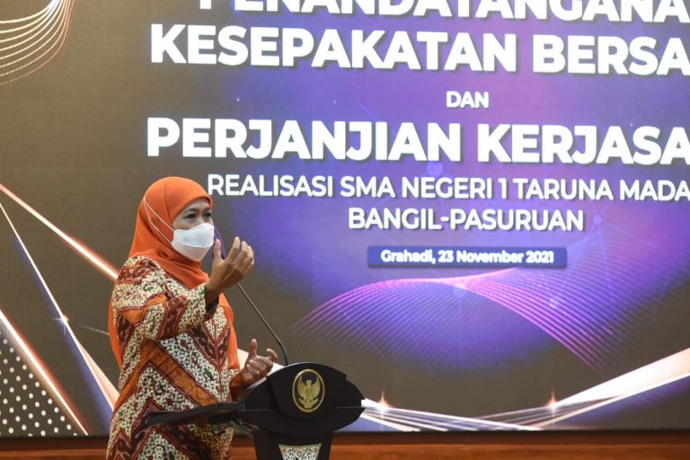 Gubernur Khofifah Realisasikan SMAN 1 Taruna Madani Jawa Timur