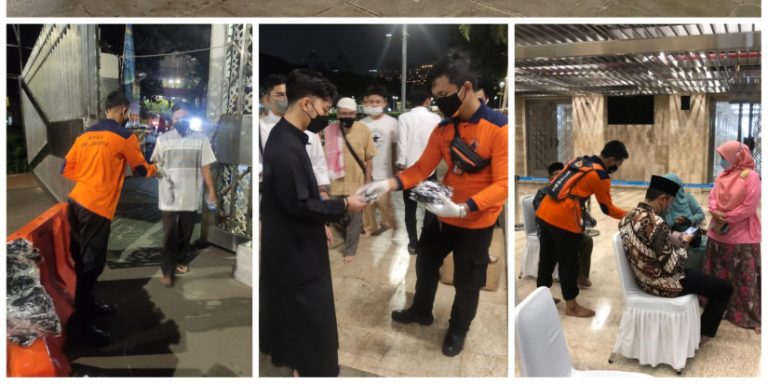 BNPB Bagikan Belasan Ribu Masker untuk Jamaah di Masjid Istiqlal