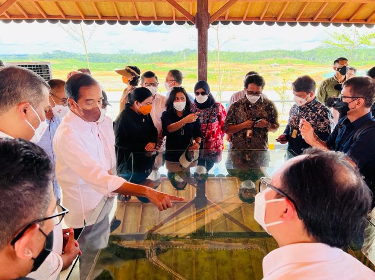 Presiden Jokowi Tinjau Progres Pembangunan Bendungan Sepaku Semoi