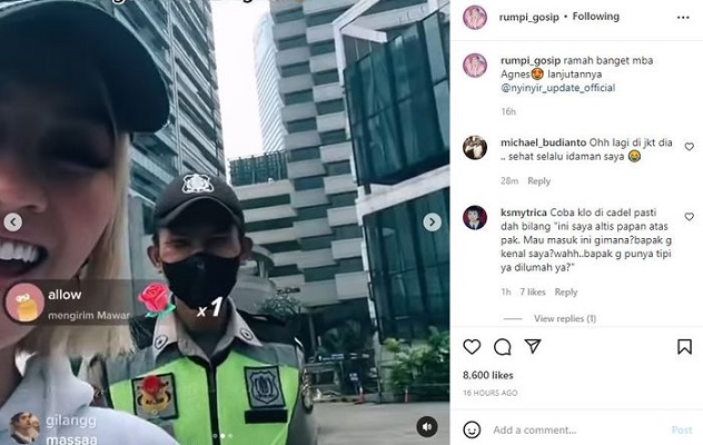 Viral Sikap Ramah Agnez Mo saat Ketemu Satpam
