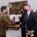 Presiden Joko Widodo menerima delegasi Dana Moneter Internasional (IMF) di Istana Kepresidenan Bogor, Jawa Barat (17/07/22) (Foto: Muchlis Jr – Biro Pers Sekretariat Presiden)