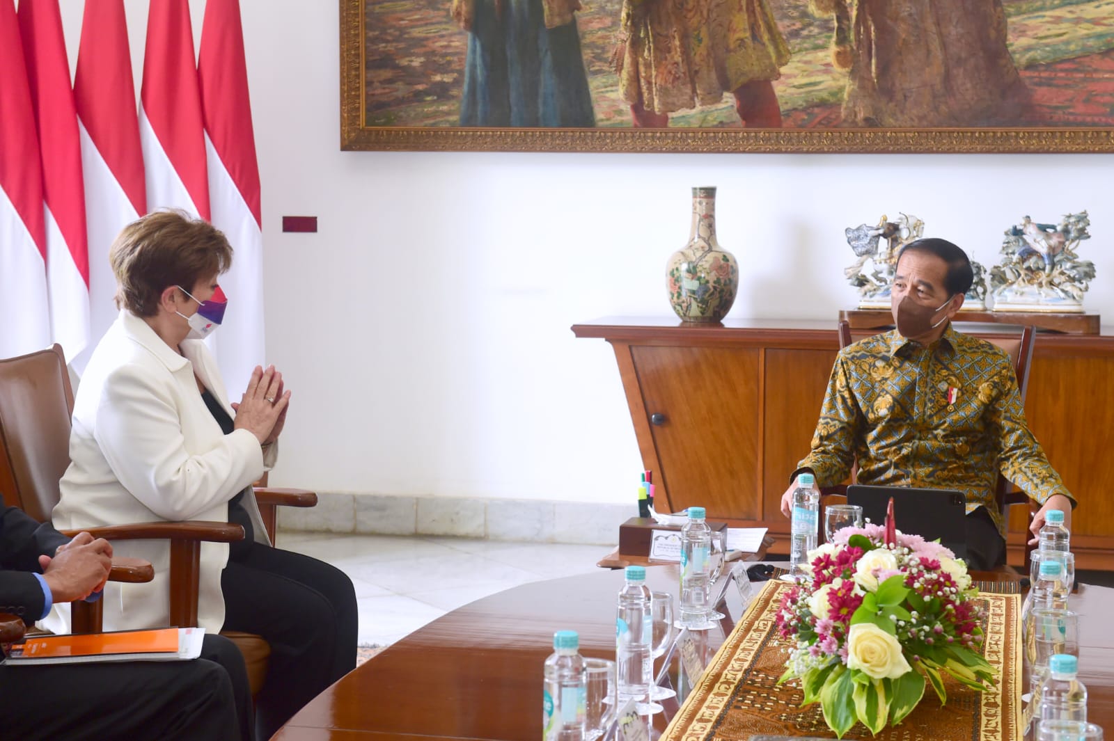 Direktur Pelaksana IMF Kristalina Georgieva saat diterima oleh Presiden Joko Widodo di Istana Kepresidenan Bogor (17/07/22) (Foto: Muchlis Jr - Biro Pers Sekretariat Presiden)