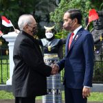 Presiden Jokowi menyambut kunjungan resmi Presiden Timor Leste José Ramos-Horta, di Istana Kepresidenan Bogor, Jawa Barat (19/07/22) (Foto: Lukas – Biro Pers Sekretariat Presiden)