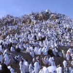 Jamaah haji saat wukuf di Arafah