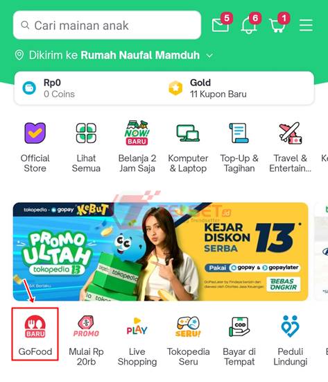 ilustrasi GoFood Tokopedia