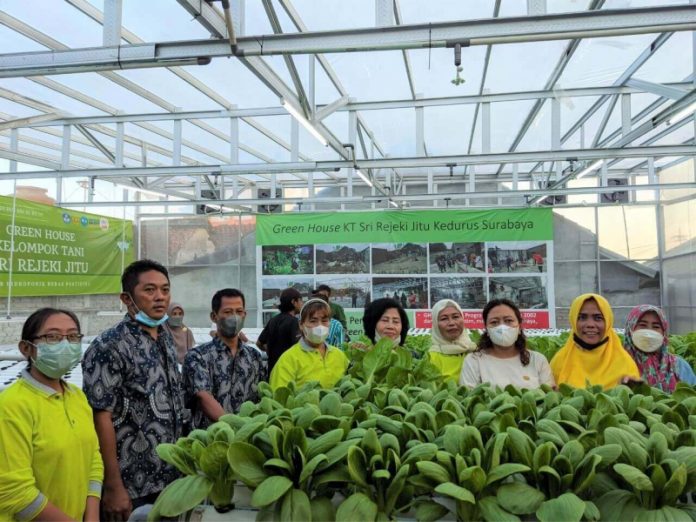 Anggota Komisi B Agatha Retnosari Resmikan Green House Urban Farming Kelompok Tani Sri Rejeki Jitu
