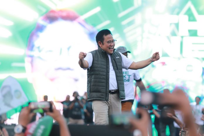 Dukungan Capres 2024 kepada Gus Muhaimin di GOR Sidoarjo.