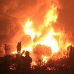 Tangki BBM di Balongan terbakar