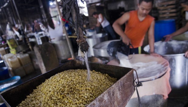 ilustrasi perajin tahu dan tempe