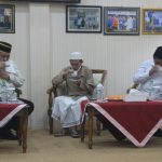 Ketum Partai Golkar Airlangga Hartarto dan pengurus diterima pengasuh ponpes Nurul Jadid KH Moh Zuhri Zaini di Probolinggo, Rabu 14/6/2022.