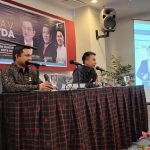 Bagas Adhadirgha saat menjadi pembicara bersama Sabaruddin Syam Ketua Umum BPD HIPMI Sulbar dalam Forum Bisnis Daerah (Forbisda) BPD HIPMI Sulbar, Kabupaten Mamuju Minggu (18/9/2022)