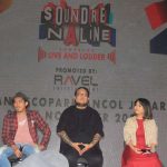 Foto : Isyana Sarasvati (paling kanan) bersama Promotor Soundrenaline 2022 saat Konferensi Pers di Hard Rock Cafe Jakarta, Rabu 28/9/2022.