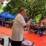 Menteri Perdagangan Zulkifli Hasan saat acara ‘Panen Raya Perkebunan Mangga dan Launching Ekspor Perdana Mangga Indramayu Mendunia’ di Indramayu (13/10/22)