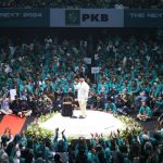 Ketua Umum PKB Muhaimin Iskandar menyampaikan pidato pada acara PKB Road To Election 2024 di Tennis Indoor Senayan, Jakarta. (30/10/22)