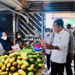 Kunjungan Presiden ke Pasar Klandasan Disambut Rasa Senang Para Pedagang.