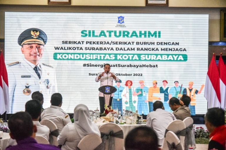 Jelang Penetapan UMK, Dedengkot Buruh Surabaya Keluhkan Nasibnya ke Wali Kota Eri Cahyadi