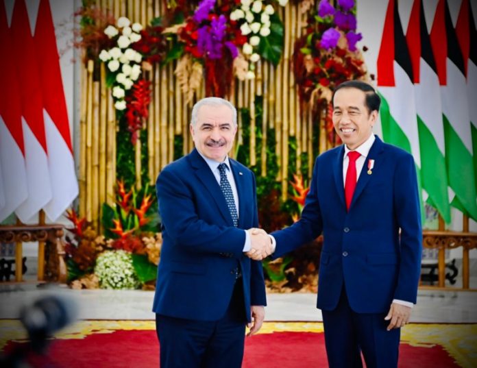 Presiden Jokowi sambut kunjungan resmi Perdana Menteri Palestina Mohammad I.M. Shtayyeh di Istana Kepresidenan Bogor, Jawa Barat (24/10/22) (Foto: Laily Rachev - Biro Pers Sekretariat Presiden)