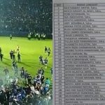 Berikut Daftar Nama Korban Meninggal Tragedi Kanjuruhan Malang