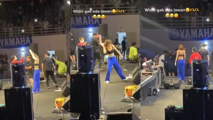 Widy Vierratale Buka Baju Saat Konser