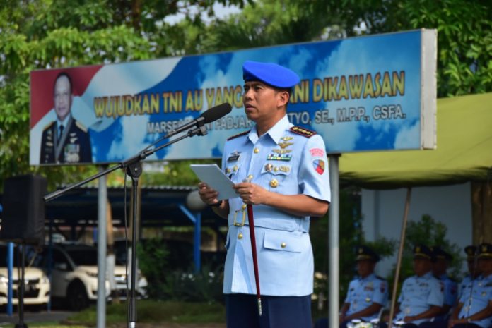Danlanud Muljono Pimpin Upacara Dalam Rangka HUT Ke-76 POMAU