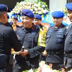 Kapolri Jenderal Listyo Sigit Prabowo saat menghadiri perayaan HUT ke-77 Brimob di Posko Command Center 91 ITDC, Nusa Dua, Kabupaten Badung, Provinsi Bali, Senin (14/11/2022).