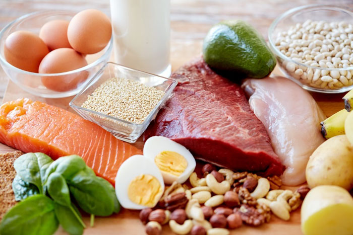 ilustrasi makanan tinggi protein