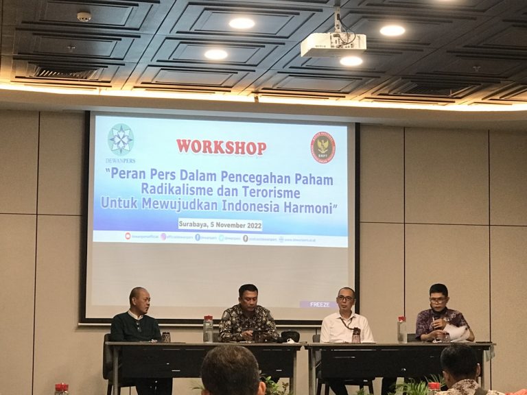 Dewan Pers Gandeng BNPT Gelar Workshop Untuk Wartawan Jawa Timur