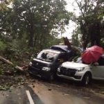 mobil yang tertimpa tanah longsor di Gowa