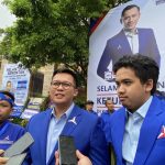 Tokoh muda Partai Demokrat Jatim M Ali Affandi (tengah) dan Ali Mannagali (kanan).