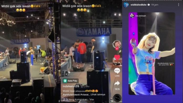 Widy Vierratale Buka Baju Saat Konser
