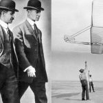 Penerbangan Pesawat Pertama oleh Wright Bersaudara.