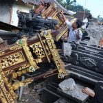bangunan rusak akibat gempa Karangasem Bali