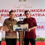 Acara Serah Terima Kapal Patroli Imigrasi Pura Wira Ksatria dan Launching Second Home Visa di Lagoi Bintan Kepulauan Riau (21/12/2022).