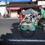 ilustrasi becak kayuh