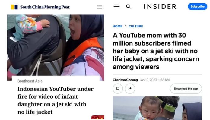 Ria Ricis Bawa Bayi Naik Jetski