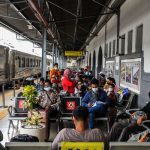 ilustrasi penumpang kereta api