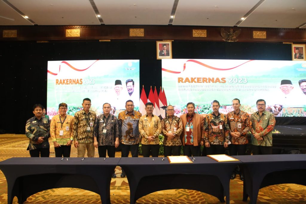 Rapat Kerja Nasional (Rakernas) Pembangunan Pertanian 2023 di Hotel Bidakara Jakarta (25/1/2023).