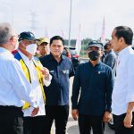 Presiden Joko Widodo setelah melihat perlintasan gajah di KM 12 ruas tol Pekanbaru-Dumai (05/01/23) (Foto: Laily Rachev – Biro Pers Sekretariat Presiden)