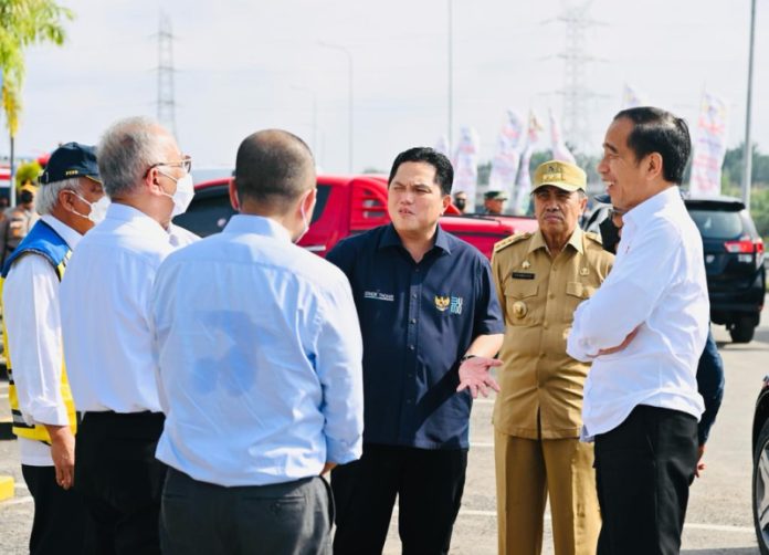 Presiden Joko Widodo setelah melihat perlintasan gajah di KM 12 ruas tol Pekanbaru-Dumai (05/01/23) (Foto: Laily Rachev - Biro Pers Sekretariat Presiden)