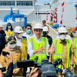 Presiden Joko Widodo meresmikan sistem penyediaan air minum (SPAM) regional Durolis (Dumai-Rokan Hilir-Bengkalis) (05/01/2023) (Foto: Laily Rachev – Biro Pers Sekretariat Presiden)
