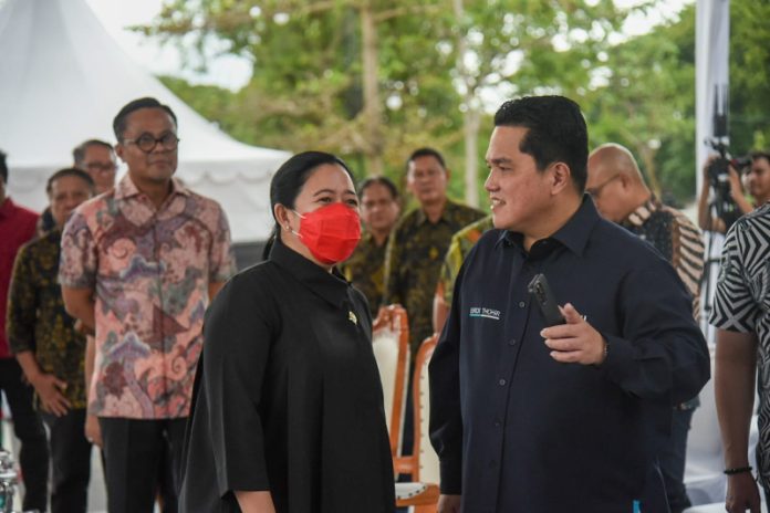 Menteri BUMN Erick Thohir dan Puan tinjau pembangunan RS Internasional Bali (16/01/2023).