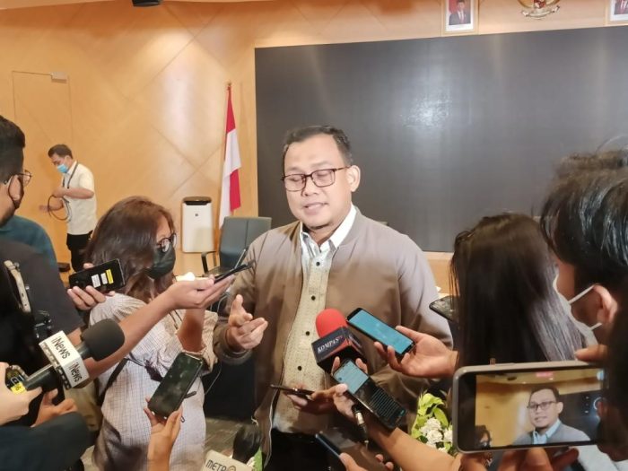 Kabag Pemberitaan KPK, Ali Fikri saat dijumpai awas media di kantornya, jalan kuningan Persada, jakarta selatan (16/1/2023).