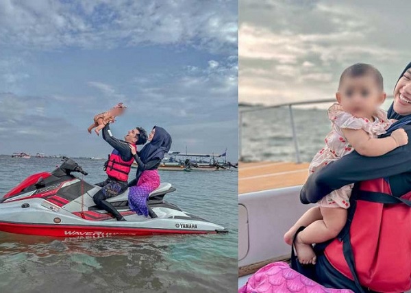 Ria Ricis Bawa Bayi Naik Jetski