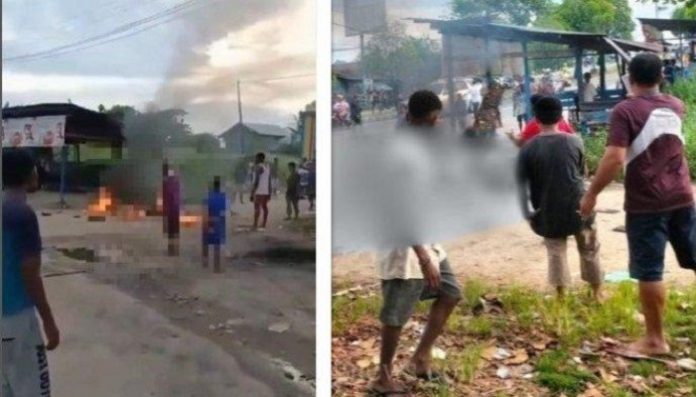 Wanita Dibakar Hidup-hidup